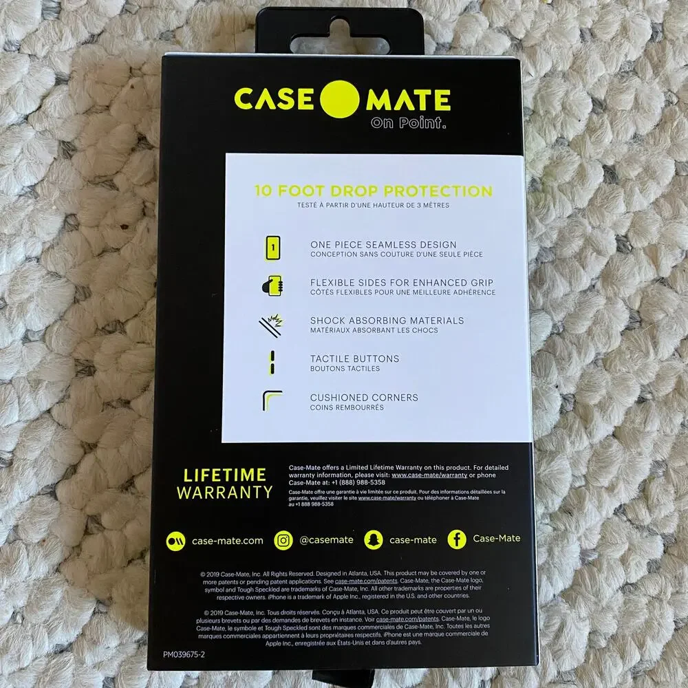 CASE MATE Iphone 11 Pro Back Case NWT! 10' drop Protection NEW IN BOX
